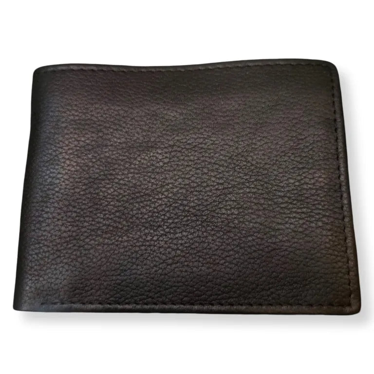 Premier Grain Leather Wallet with Center Flap