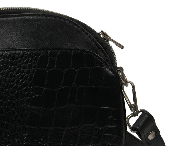 3 pocket small ladies party bag cow leather