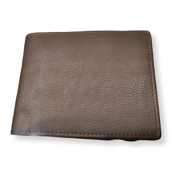 Premier Grain Leather Wallet with Center Flap