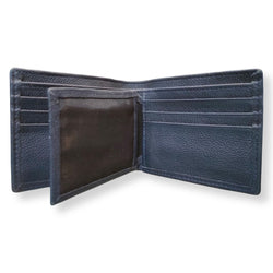 Premier Grain Leather Wallet with Center Flap