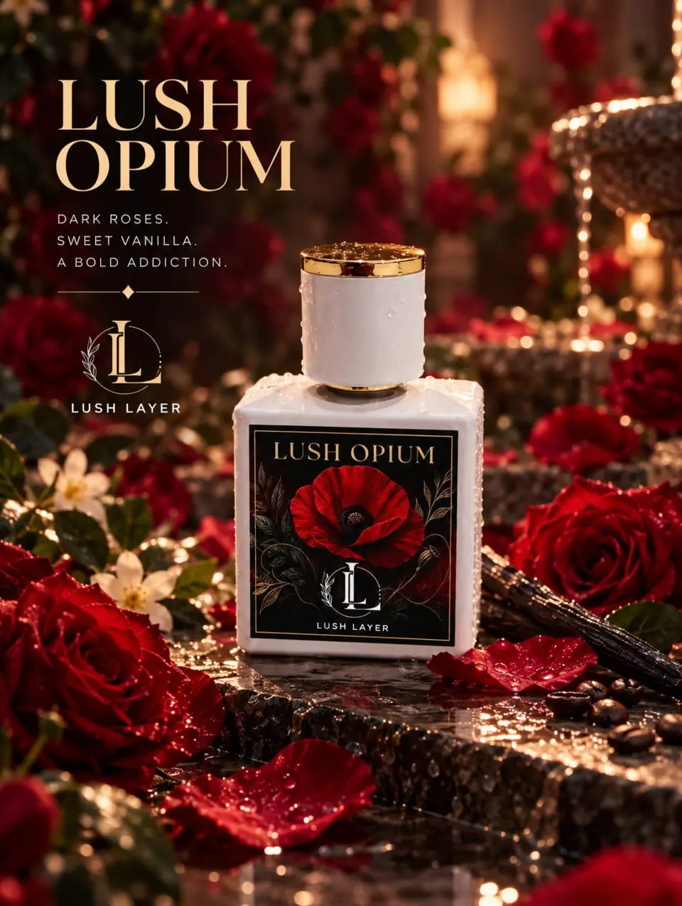 Lush Opium perfume artwork